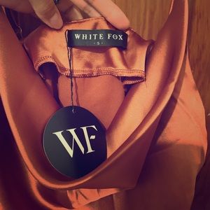 White fox silk dress